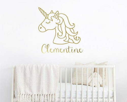 Unicorn wall decal custom - decal,,