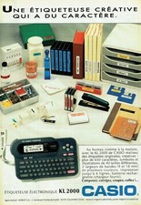 Publicité Advertising 220  1992  étiquetteuse éléctronique KL2000 Casio
