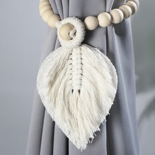 Embrasses de rideaux en macramé, supports de perles avec glands, embrasse