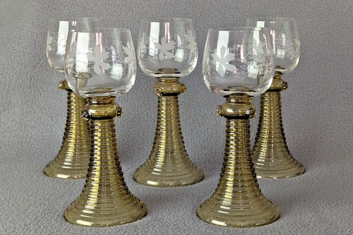 Verres vin roemer rhin - vin, roemer,