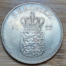 PIÈCE DE 2 KRONER 1957 DANEMARK DENMARK (1234)