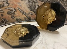Masque Africain Bronze Doré