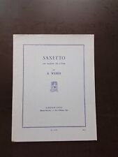 PARTITION - ALAIN WEBER - Saxetto pour saxophone alto et piano