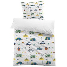 Housse de Couette Voiture 140x200 Enfant Garçon Parure de Lit en Microfibre 1...