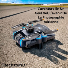 Drone Professionnel 8K Double Caméra, Écran 4'', Quadrirotor RC Pliable Avec GPS