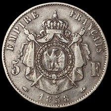 5 Francs Napoléon 3 1858 A