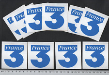 FRANCE 3 / CHAINE TELEVISION TV - LOT 10 AUTOCOLLANTS 