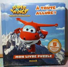 Super Wings - : Super Wings Mon livre puzzle A toute allure !complet ,comme neuf