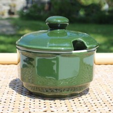 Sucrier de  bistrot vert vintage