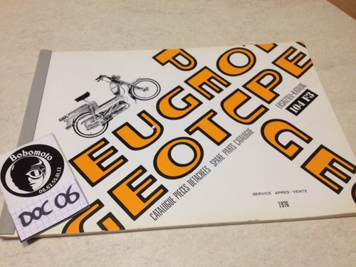 Peugeot parts list cyclomoteur