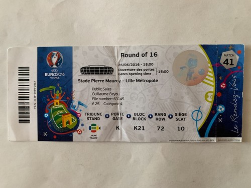 Ticket match uefa euro 2016 - uefa,