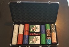 Coffret poker collector POKER WEEK 2 alpes 300 jetons 2 jeux de cartes + 5 dés