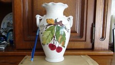 VASE A  ANSES DECOR CERISE