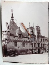 Photo 1894 E. BOURDON SAUMUR Hotel de ville et plaque chocolat MENIER 17X12 G63