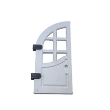 PLAYMOBIL * ECURIE * Porte Blanche Droite Gauche Arrondie avec Gonds Noirs 5221