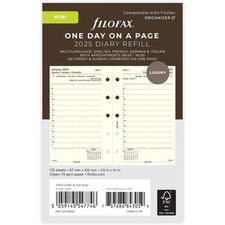 [000025-68142] Filofax Mini Jour par page - multilingue - 2025