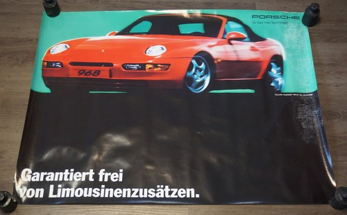 Affiche vintage porsche 968 - porsche,