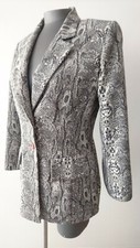 Veste (année 2000)   "Motif python gris" - ALLUMETTE AC. Paris -  T.36