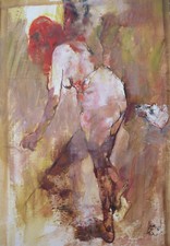 Philippe CARA COSTEA (1925-06) HsP 82x57cm 1961 Nu Jeune peinture École de Paris