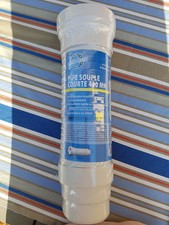 PIPE WC BLANCHE SOUPLE DIAMETRE 100 LONGUEUR 400 mm AVEC JOINT A LEVRE