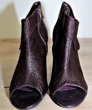 Boots Bottines à talon SANDRO cuir grainé prune 7,5US 5,5UK 39EUR 25 cm