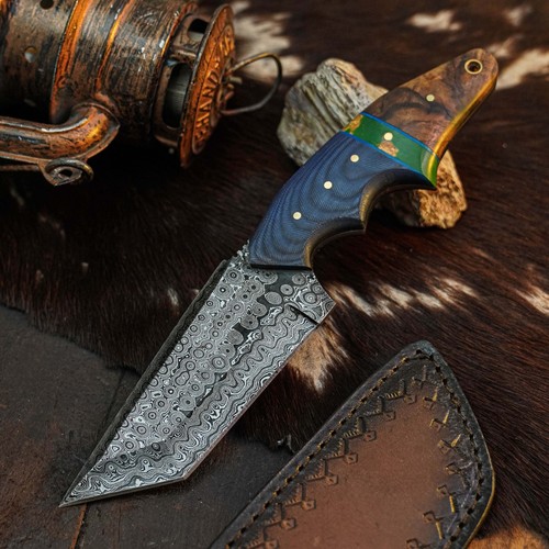 Tanto edc knife - knife, damascus
