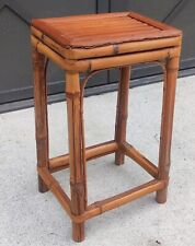 Ancien Tabouret Sellette Porte Plante  Bambou Meuble D Appoint Design 20 Ème 