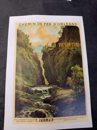 Affiche ancienne chemin de - chemin,