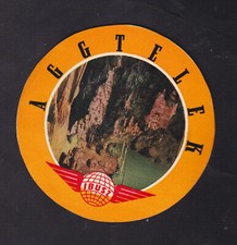 Ancienne étiquette bagage  Belgique bN122759  Grotte Avion Ibuzy Aggtelek 