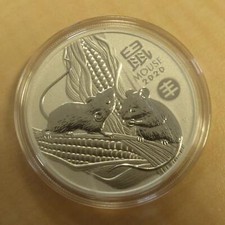 Australia 1$ Year of the Mouse 2020 privy Chinese Harvest silver 999 1oz Lunar 3