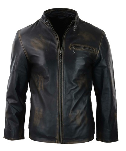 Veste cuir véritable homme - véritable,