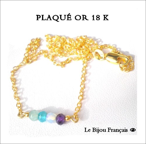 18k plaqué aigue marine - or,