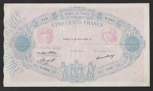 Billet 500 francs - de,