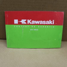 CARNET DE GARANTIE ET D'ENTRETIEN KAWASAKI QUAD ET MULE  NEUF ET VIERGE.