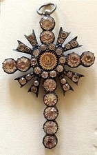 Bijou Maçonnique Ancien. Argent Et Strass. Rose-Croix. Franc-maçonnerie.