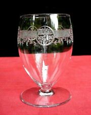 SAINT LOUIS LIGIER PAN 130 WATER WINE GLASS VERRE A EAU CRISTAL GRAVÉ ART DECO