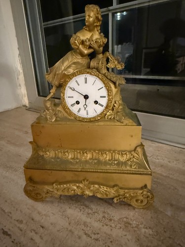 Pendule restauration bronze - pendule,