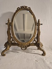 Miroir ancien en bronze Napoléon III – miroir de table pivotant XIXe