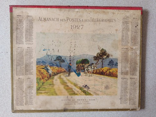 Calendrier postes 1927 route - 1927,