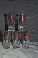 Lot de 5 verres jus de fruits Joker culot strié (Jamais servis)