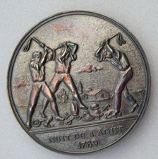 REVOLUTION : MEDAILLE NUIT DU 4 AOUT 1789