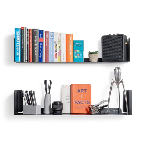 Lot etagere murale noir - 2,