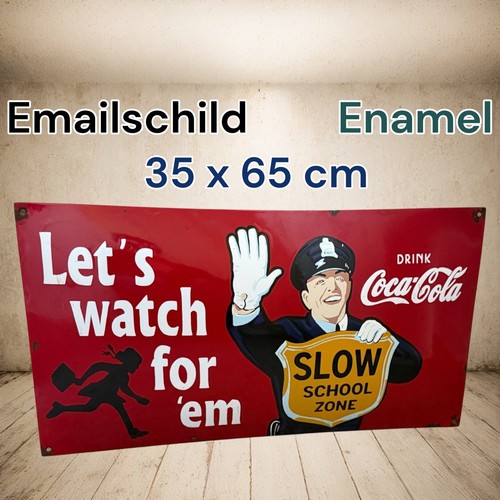Plaque émaillée vintage - Émaillée, coca