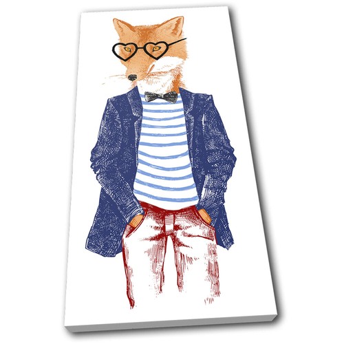 Hipster animals fox glasses - hipster,