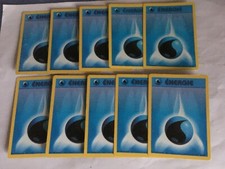 LOT 10 CARTES CARDS POKEMON SET DE BASE ENERGIE " WATER - EAU  " WIZARDS 1999