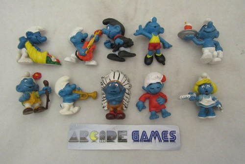 Lot anciens schtroumpfs - 10,