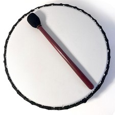 Tambour chamanique en peau synthétique de 40 cm, tambour végétalien