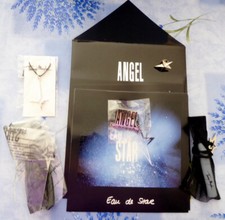 Lot Collier étoile pochette eau de star pin's bracelet Thierry Mugler Neuf