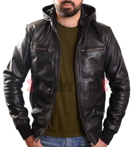 Veste capuche noire moto - capuche,