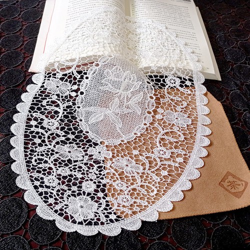 Ovale dentelle table tapis - dentelle,